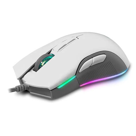 Newskill Eos Ivory Rato Gaming Profissional Rgb Dpi Branco