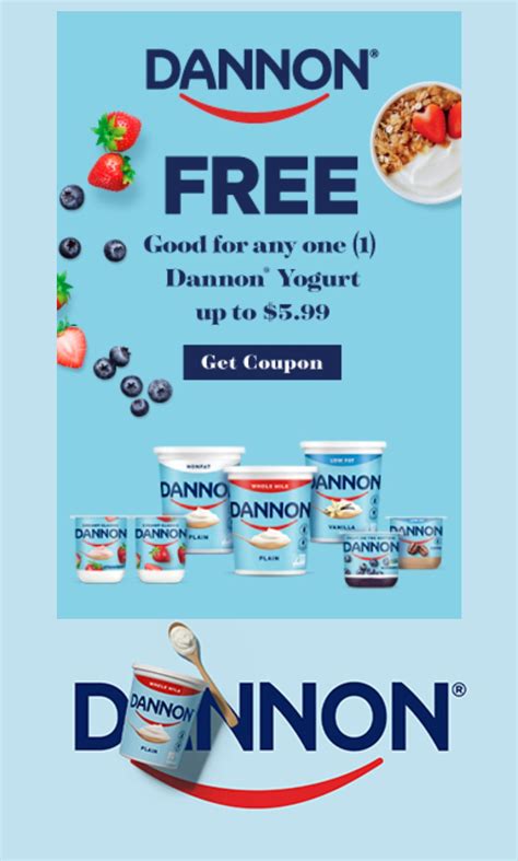 Free Dannon Yogurt Printable Coupon Rfreebies