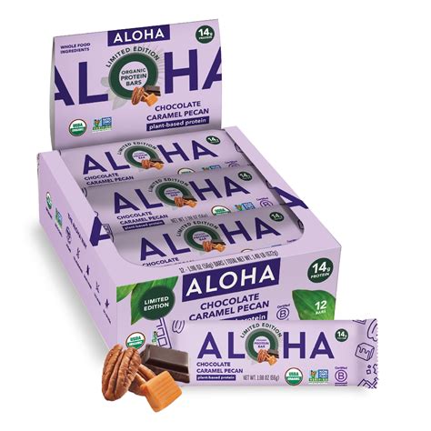 Aloha Plant Based Protein Bars Chocolate Caramel Pecan G Protein