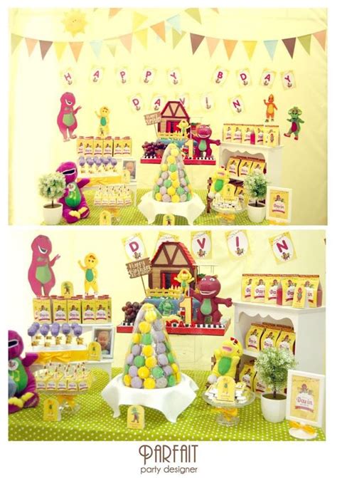 Barney And Friends Party Ideas Planning Idea Decorations Dinosaur Friends Party Barney Party