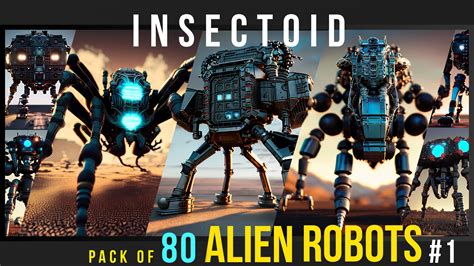 Artstation Alien Insectoid Robots Race Pack 1 80 Characters