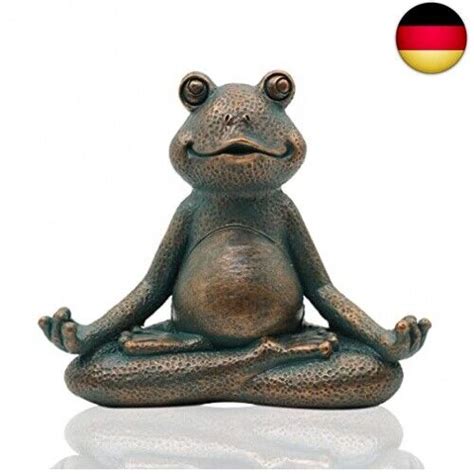 Yeomoo Meditation Yoga Frosch Figuren Gartendeko für Draußen Zen Garten