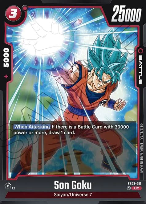 Son Goku Dragon Ball Super Card Game Fusion World Card Dragonball Gg