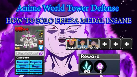 Anime World Tower Defense Solo Frieza Insane