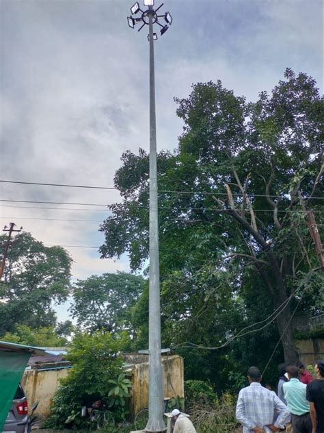 Mild Steel High Mast Lighting Pole For Highway 20 M At Rs 80000 Piece