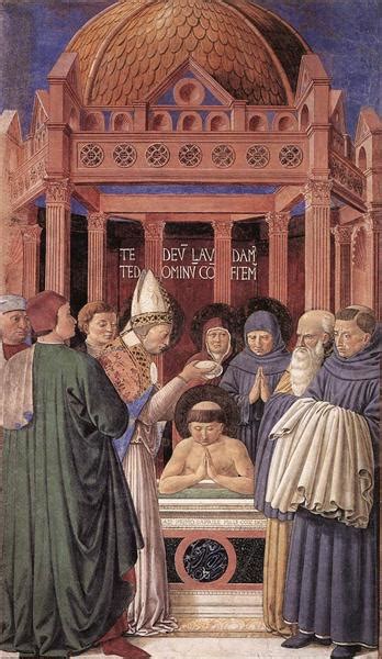 Baptism Of St Augustine 1464 1465 Benozzo Gozzoli