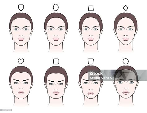 berbagai wajah wanita ilustrasi stok  gambar  wajah