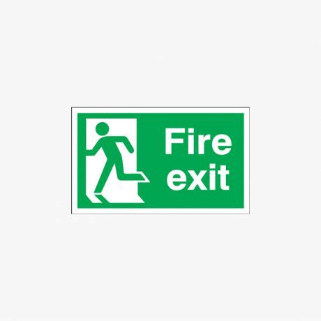 Fire Exit Running Man Signs Night Glow Photoluminescent Safety Sign Uk