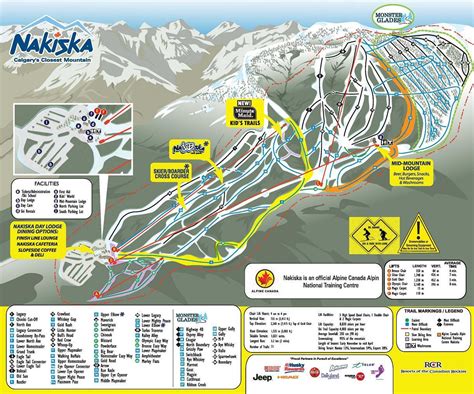 Nakiska Ski Area Trail map - Freeride