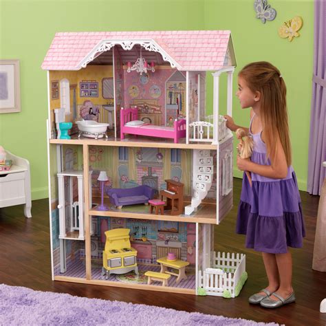 Kidkraft Petite Chateau Toy Dollhouse 65276 Toy Dollhouses At Hayneedle