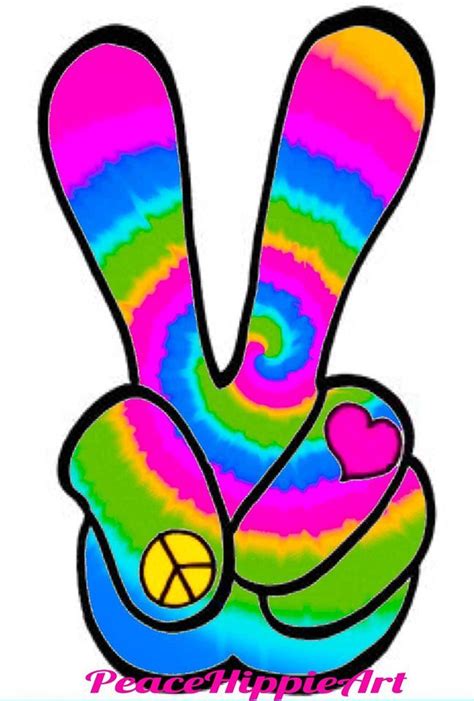 A Peace Sign Painted In Rainbow Colors With A Peace Symbol On It S Left