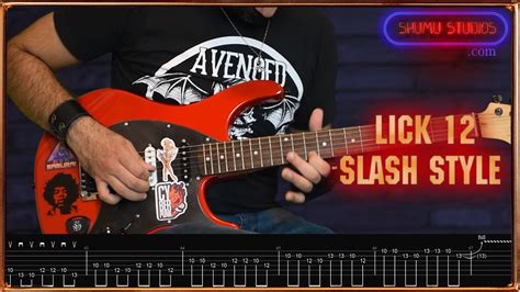 Slash Style Guitar Lick With Tabs Youtube