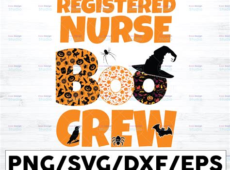 Registered Nurse Boo Crew Svg Halloween Nurse Svg Cna Crew Cna Crew