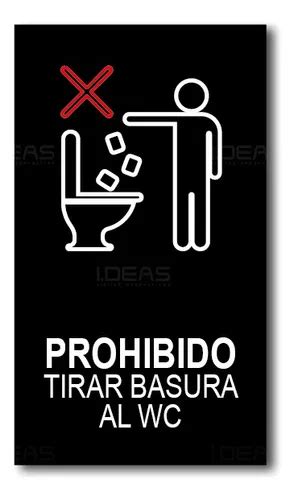 Se Alamiento Sanitario Prohibido Tirar Basura Acrilico