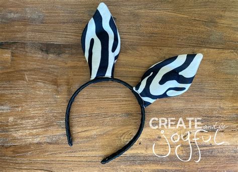 ZEBRA EARS Headband Costume Ears Flowers or NO Flowers Black | Etsy