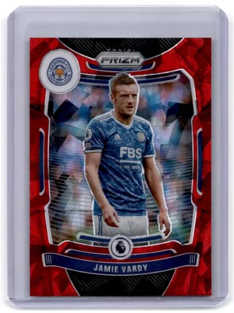 2022 PANINI PRIZM Premier League Jamie Vardy Leicester City 28 Red