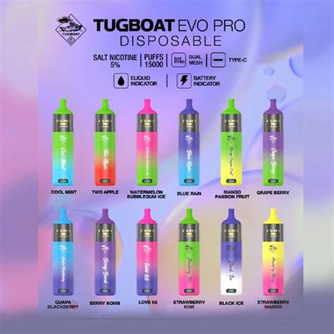 Tugboat Evo Pro Puffs Disposable Vape Mah Yuoto Vape Uae