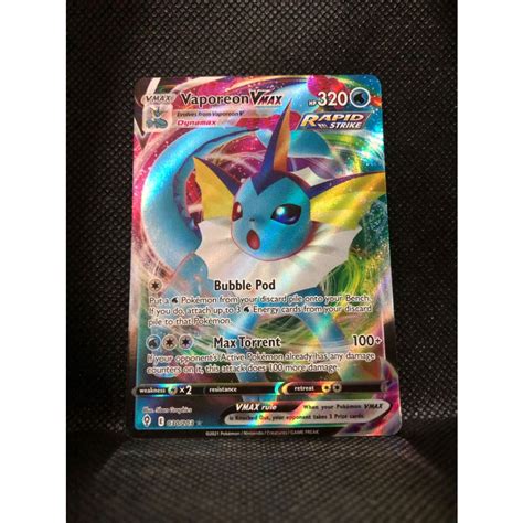 Pokemon Tcg Trading Card Vaporeon Vmax Evolving Skies