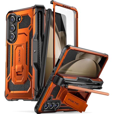 Poetic Spartan Case For Galaxy Z Fold 5 Hinge Protection Kickstand