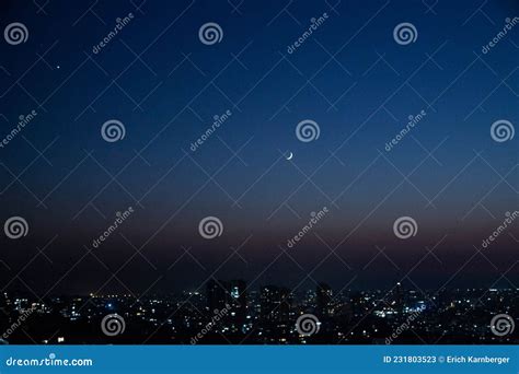 Beirut skyline at night stock image. Image of architecture - 231803523