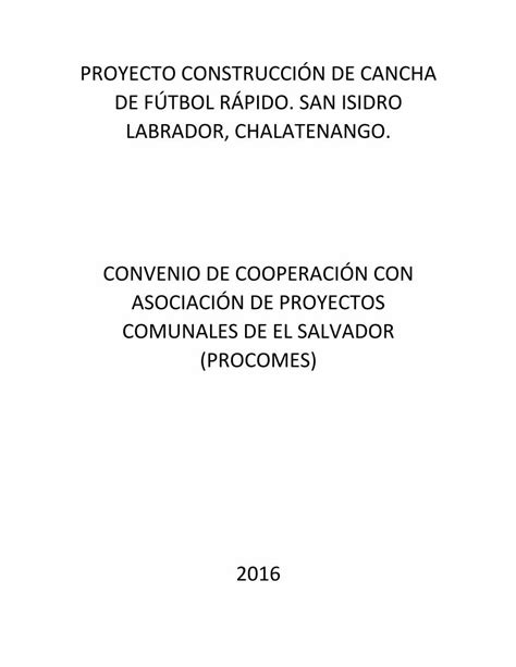 Pdf Proyecto Construcci N De Cancha De F Tbol R Pido Dokumen Tips