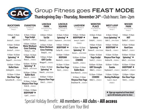 Thanksgiving Holiday Schedule