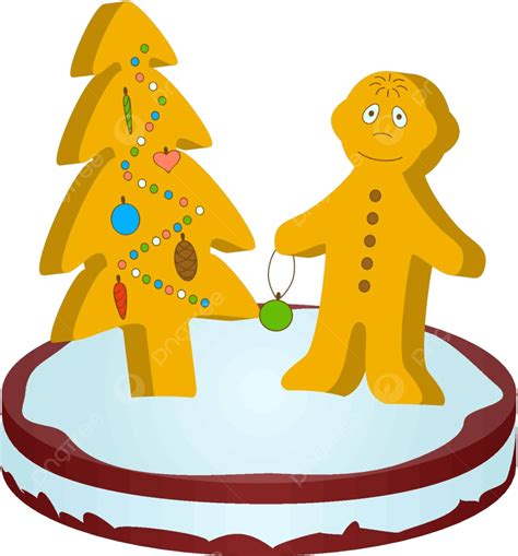 Dulces De Navidad Adornados Con Pan De Jengibre Vector Png Dibujos