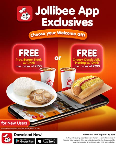 Jollibee App Exclusive Welcome T Promo Deals Pinoy