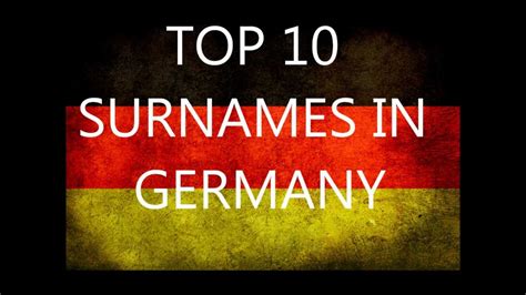 Famous Last Names In Germany - The Top 100 German Surnames : We give ...