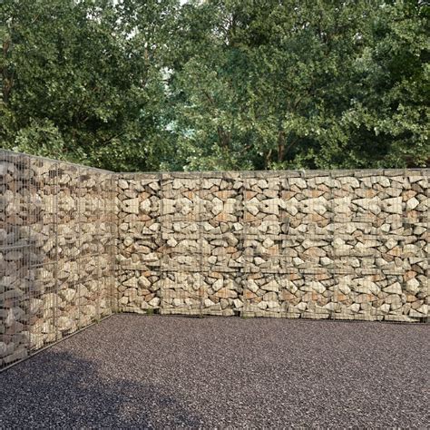 Mur Gabion Avec Couvercles Acier Galvanis X X Cm Vidaxl