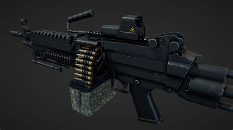 Fn Mini M Light Machine Gun Buy Royalty Free D Model By