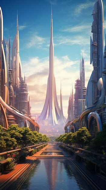 Premium Photo | Futuristic smart city concept illustration