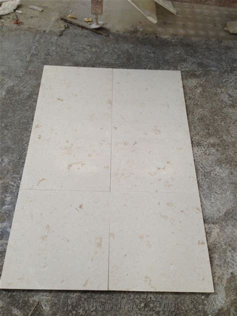 Myra Beige Seashell Limestone 457x457x12 Mm Brushed Tiles From