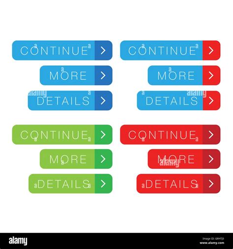 Call To Action Button Set Details More Read More Continue Stock