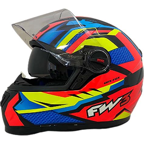 Capacete Integral Fw Gtx Fox Oculos Interno Shopee Brasil