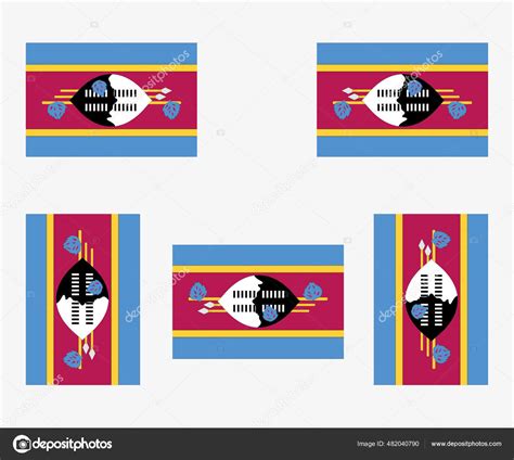 Illustrated Country Flag Reflected Rotated Swaziland Stock Vector by ...