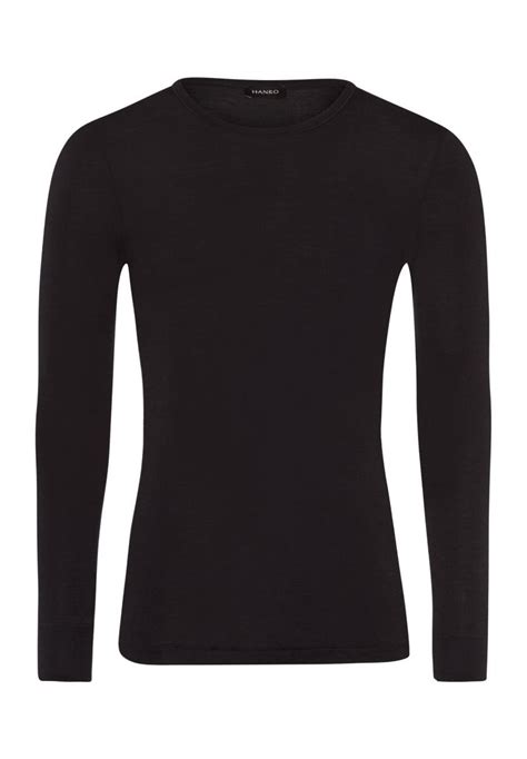 Hanro Woolen Silk Long Sleeve Shirt Anthracite