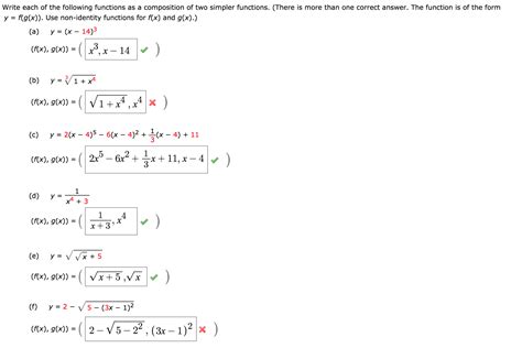 Solved Write Each Of The Following Functions As A Chegg