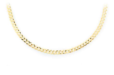 Icebox 2 5MM Flat Curb Link 14k Solid Gold Chain