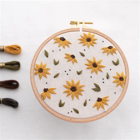 Sunflowers Embroidery Pattern Mona Kollektiv