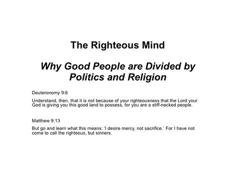 The Righteous Mind Lesson 1