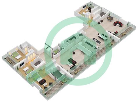 Floor Plans For Type Unit B 02 4 Bedroom Apartments In Peninsula Four