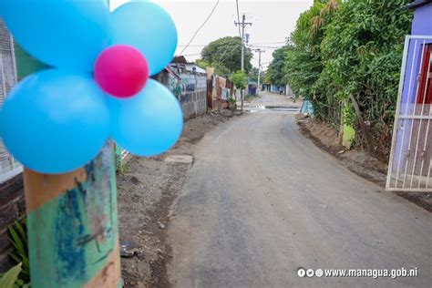 Alcaldía de Managua inaugura mejoramiento vial en el barrio Carlos Núñez