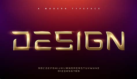 Premium Vector Sport Modern Alphabet Gold Font Typography 3d Urban Style