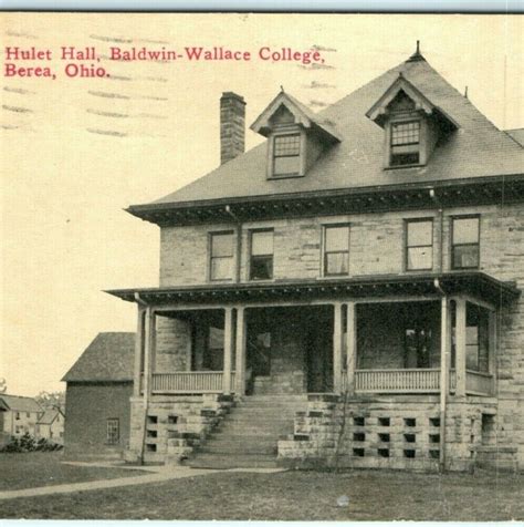 C1910s Berea Ohio Balwin Wallace College Hulace Hall Photo Beswick