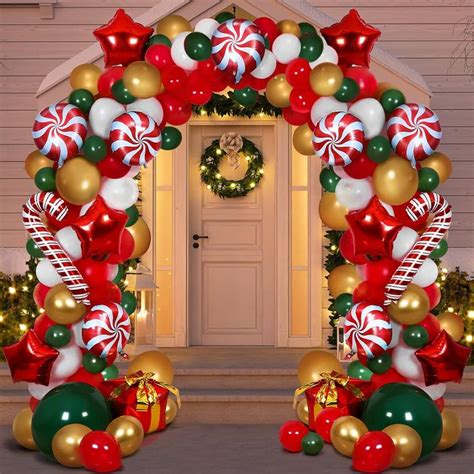 RUODON Kit De Arco De Guirnalda De Globos De Navidad 233 Piezas Con