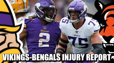 Final Vikings Bengals Injury Report Mattison O Neill OUT Jefferson