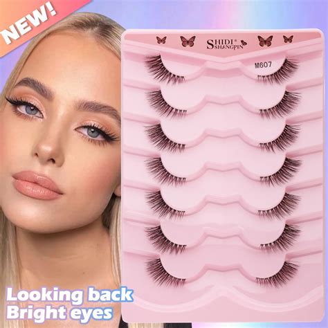 YSDO Half EyeLashes Natural Fluffy False Eyelashes Cat Eye Lash 3D Faux