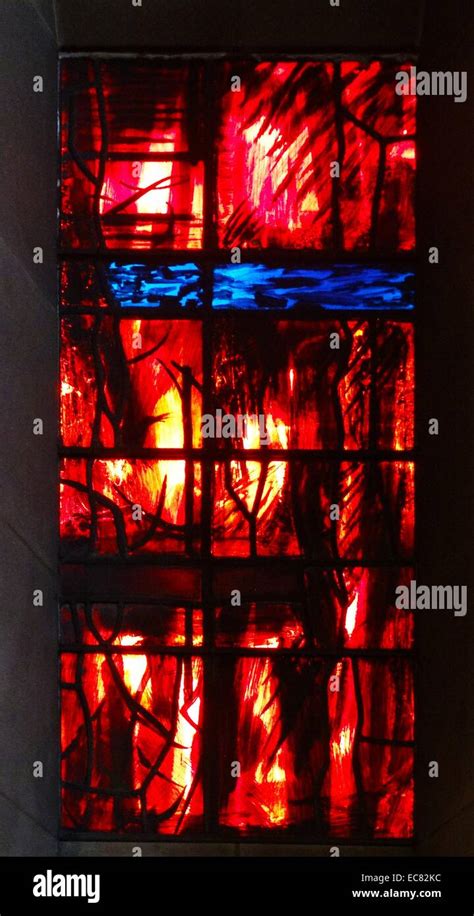 stained glass windows designed by john Piper depict the light of god ...