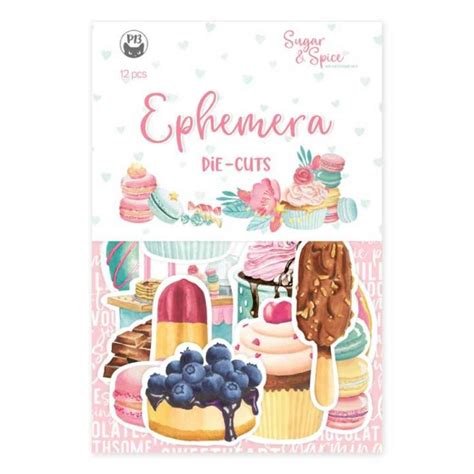 ephemera die cut elements sugar  spice